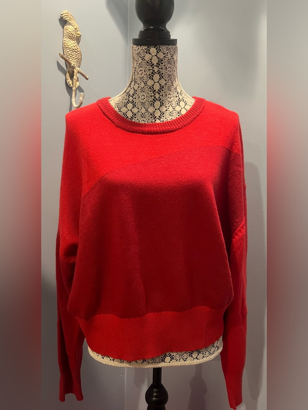 11 Honore Alexis Sweater in Red Tonal Colorblock - Size 3